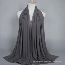 OEM fabrica bufanda musulmana del hijab de la gasa de la burbuja del color sólido dubai